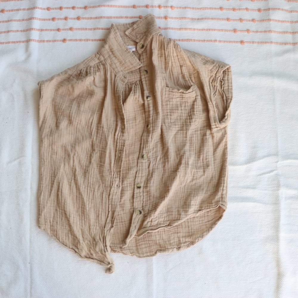 sand button up shirt | 100% cotton